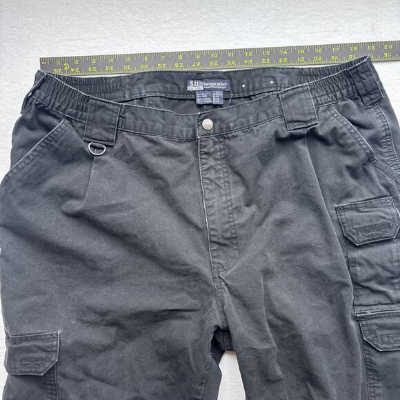 5.11 Tactical Men 40x32 Style 74251 Black Canvas Pant 7 Pocket Adjustable Waist - Picture 8 of 16